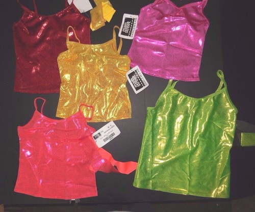 DANCE TOP CAMISOLE CHILD ADULT COLORS FOIL Metallic Spandex Wolff Fording $24 - Picture 2 of 13