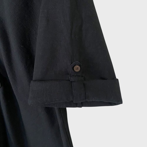 Royal Robbins Button-Front Tunic Shirt Black Women's Size XL Roll-Tab Sleeves - Picture 8 of 12