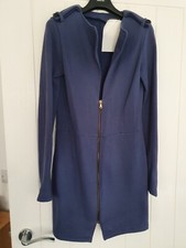 Gianfranco Ferre Designer Womens Blue Jacket Top Size M Zipped Cardigan