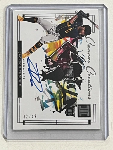 2024 Panini Impeccable - Canvas Creations Jackson Chourio #CCS-JC /49 (AU, RC)