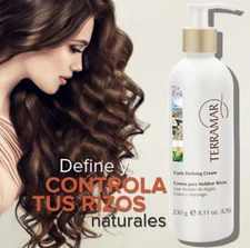 Crema Para Definir Rizos Moldea con Aceite de Coco y Marango by Terramar Brands