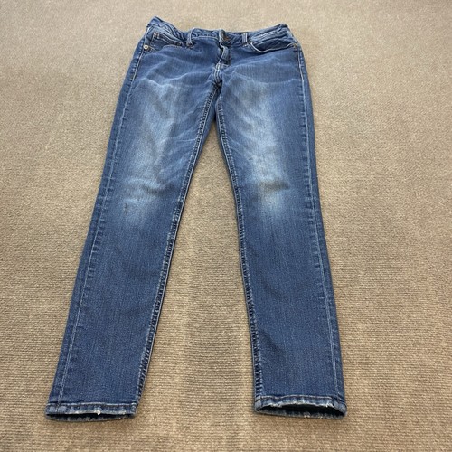 Miss Me Jeans Damen 29 Skinny Low Rise Medium Wash Denim Stretch Distressed