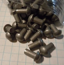 100 Steel Round Head Rivets 3/16 x 3/8" Steampunk Blacksmith SCA Armour