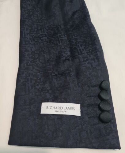 Richard James J46E Hyde Double Breasted Tailored Jacket Midnight Blue uk 36 eu46 - Picture 7 of 10