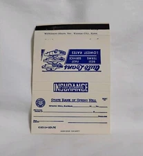 Vintage Matchbook Cover State Bank of Spring Hill Kansas Advertising
