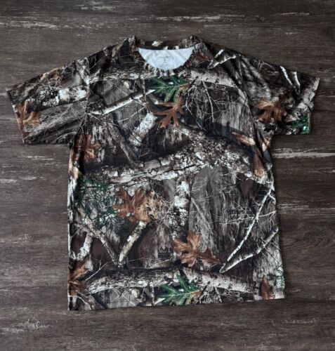 REALTREE XXL Men’s T-shirt CAMO Camouflage Hunting Lightweight Polyester 2XL USA