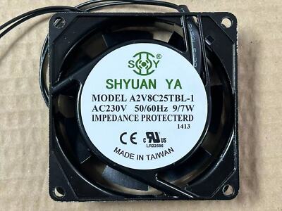 1 PCS SHYUAN YA Fan A2V8C25TBL-1 AC 230V 9/7W 8cm 8025 2 Wire