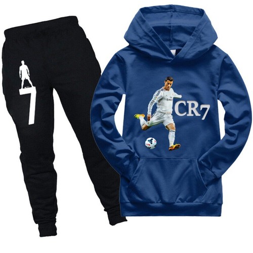 Sudadera con capucha de fútbol para niños Sudaderas Tops Pantalones Traje de entrenamiento Trajes Nuevo - Imagen 22 de 25