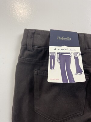 Rafaella Pants Women Size 4 Brown Classic High Riser Comfort Band