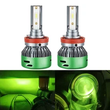 2x H11 H8 LED Headlight Bulbs Conversion Kit Super Bright CSP 3570 Lime Green