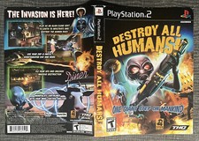 DESTROY ALL HUMANS - Sony Playstation 2 - Cover Art Only : No Game