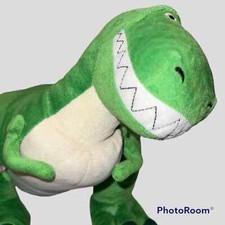 Disney Store plus Pixar Toy Story Rex green dinosaur stuffed animal flaw see pic
