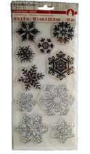 Recollections Christmas/Noel Holiday Card Greetings Sentiments Clear Stamps 10pc