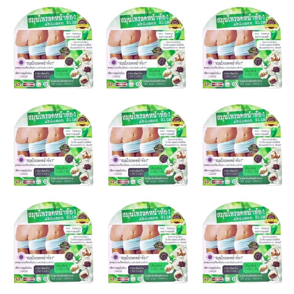 9x Abdomen Slim Body Shaper Herbal 100% Reduce Grasa Vientre Desintoxicación Adelgazante