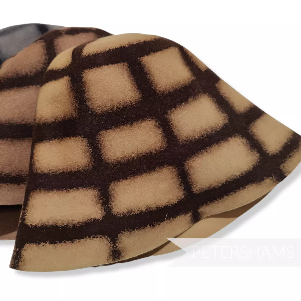 Basketweave Printed Fur Felt Cone Hood Hat Body for Millinery & Hat Making