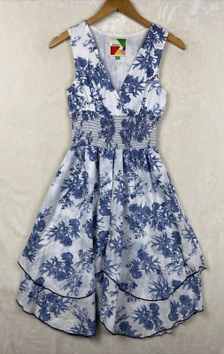 Modcloth Fervour Fit Flare Dress Womens XSmall Floral Smocked 100%Cotton V-Neck | eBay Modcloth Fervour Fit Flare Dress Womens XSmall Floral Smocked 100%Cotton V-Neck | eBay