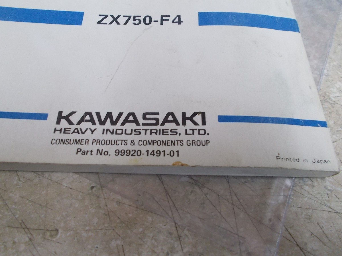 OEM Kawasaki Motorcycle Owners Manual (Pg131) 1989 ZX750-F4 Ninja