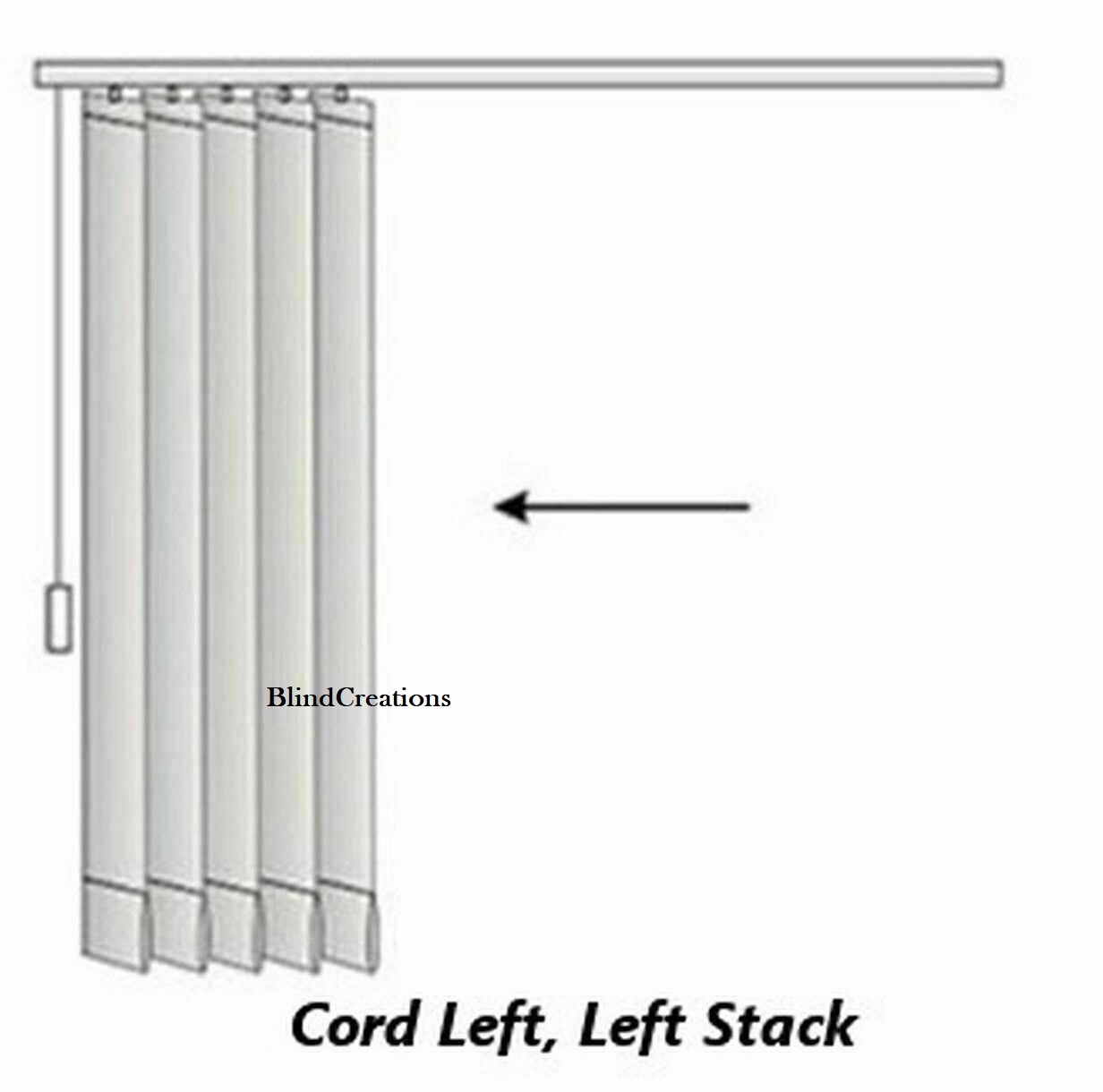 Vertical Blind Headrail Track Made to measure 3.5" (89mm)/ 5