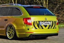 Bi Heckdiffusor Heckansatz Heckeinsatz Seitenteile aus ABS für Skoda Superb 3T