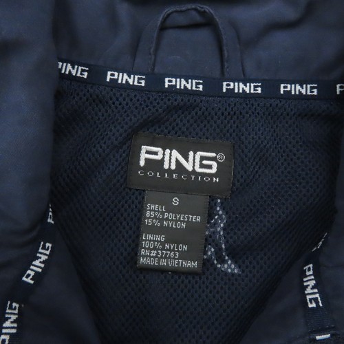 Ping Shirt Adult Small Navy Blue 1/4 Zip Long Sleeve Mock Neck Golf Casual Mens - Picture 11 of 11