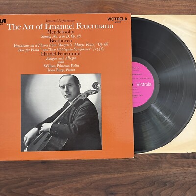 The Art of Emanuel Feuermann Vinyl LP 1969 RCA Victrola VIC-1476 Mono | eBay The Art of Emanuel Feuermann Vinyl LP 1969 RCA Victrola VIC-1476 Mono | eBay