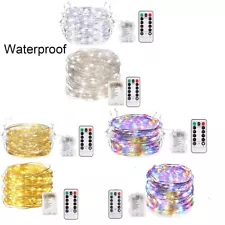 50-100 leds String Lights LED Fairy Lights Battery Operated Copper Lights Remote