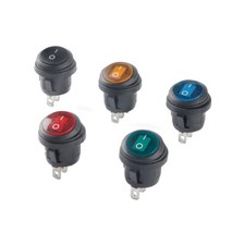 Round Rocker Switch ON-OFF 2/3 Pin 2 Position LED Illuminated Waterproof KCD1