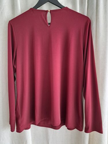 Liz Claiborne Career Petite XL Burgundy Blouse - Picture 3 of 4