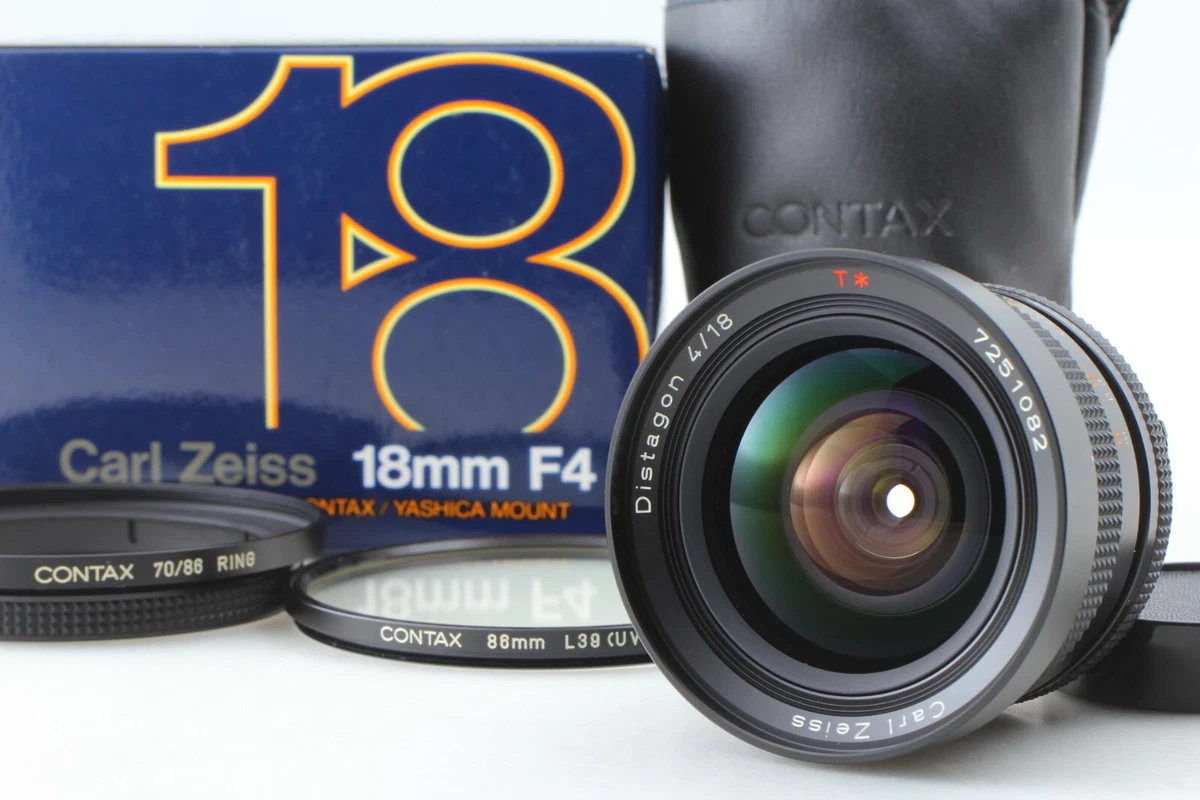 コンタックス CONTAX 18mm F4 CarlZeiss MMJ CONTAX Carl Zeiss Distagon T* 18mm f4 MMJ with 70/86 RING and