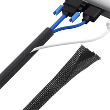 1/2" x 15Ft Wire Cord Protector – Cable Sleeve Loom for Electrical Wire