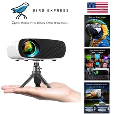 1080P HD Mini Projector - Compact, Tripod Included, Compatible with All Devices