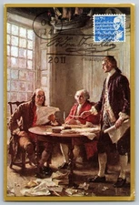 #1393D Benjamin Franklin Maxi Card w/Pictorial Cancel