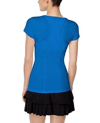 Calvin Klein Performance Women's Cap Sleeve Top (Small, Surf The Web) Size S