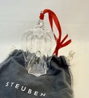 Steuben Blown Glass Crystal Clear Christmas Angel Ornament 2008: EUC, In Bag