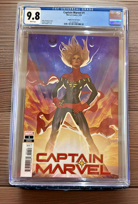 Captain Marvel (2019) #1 CGC 9.8 Adam Hughes 1:25 Incentive Variant Cover