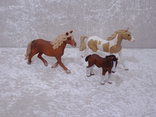 XCLHMV - 3 X Schleich Animaux Cheval - Vintage - Lot - Afbeelding 1 van 4