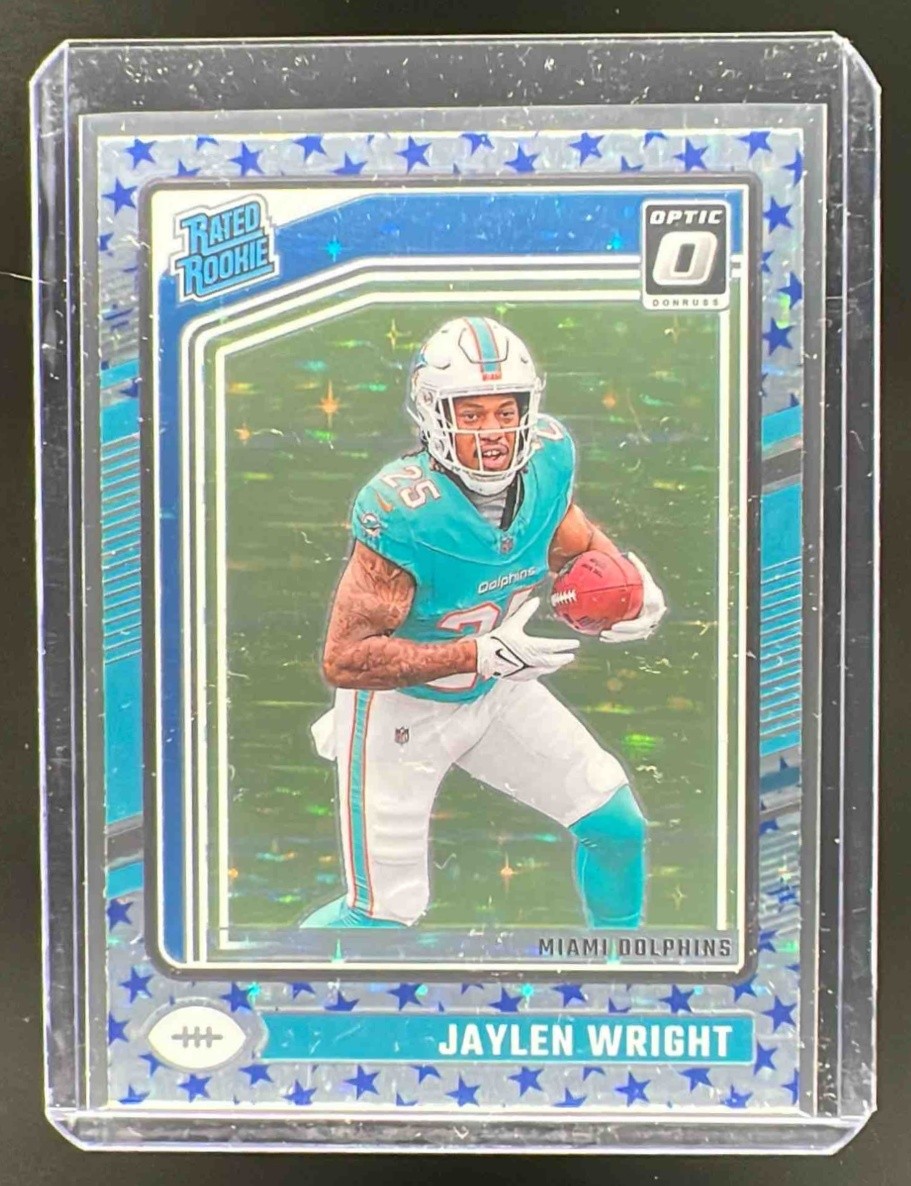 2024 Panini Donruss Optic Jaylen Wright Stars #249 Rated Rookie Dolphins