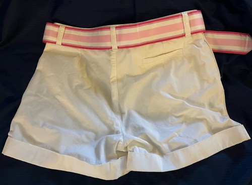 Girls Ralph Lauren White Belted Short Shorts Pockets Size 14. NWT - Picture 3 of 5