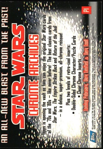 2015 Topps Star Wars Chromium Darth Vader Hate Me, Luke! Destroy Me! P1 - Picture 2 of 2