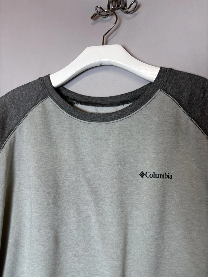 Columbia Shirt Mens Tall 2XL Gray Color Block Long Sleeve Omni Wick Crew Neck - Image 3 of 4