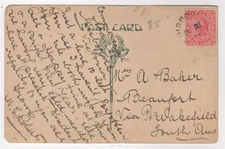 1910 Dec 21st. Picture Postcard. Gisbourne to Beaufort.