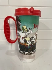 WALT DISNEY WORLD Refill Cup Happy Holidays Whirley Red Lid Parks Resort