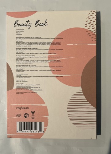 PROFUSION Beauty Book Eye & Face Set 25 Shadows 1 Highlighter 1 Blush 1 Bronzer - Picture 2 of 4