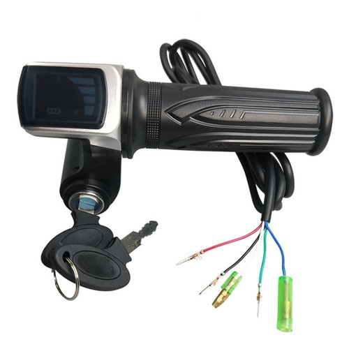 Power Indicator,36V 48V 60V Electric Scooter Throttle Grip With Key Lock - Picture 6 of 34