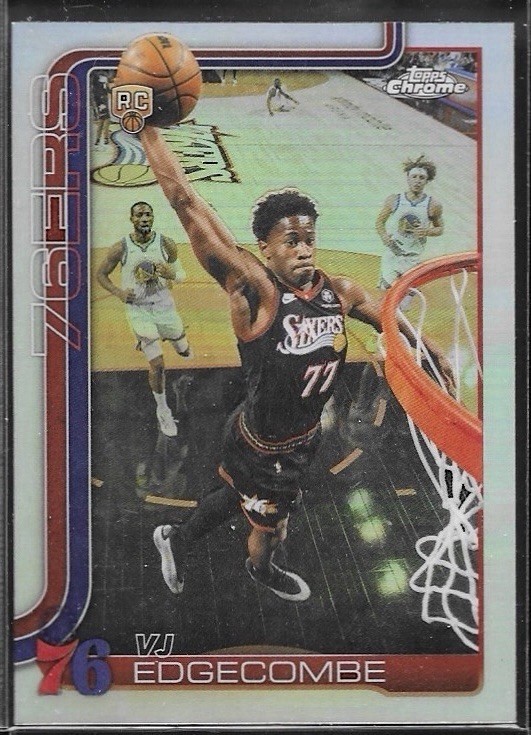 2025-26 Topps Chrome Update VJ Edgecombe Silver Refractor Rookie #153 Sixers