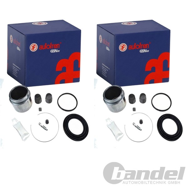 2X Autofren Bremssattel RAPARATUR-SATZ Hinten Vorne Passend FüR Nissan Primera-image