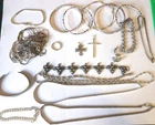 251 Grams Vintage ALL Sterling Silver Jewelry Lot Scrap Or Wear