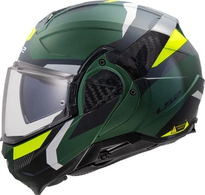 LS2 FF910 Advant II casco triple verde oliva blanco amarillo - Imagen 1 de 2