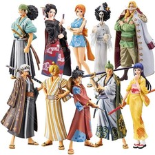 18cm One Piece Anime Figure Luffy Zoro Chopper Nami Action Figure Land of Wano T