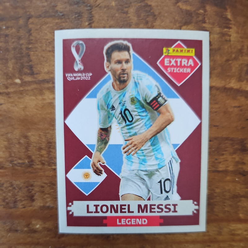 2022 World Cup Legend Sticker Lionel Messi Panini Extra Sticker BRONZE Argentina
